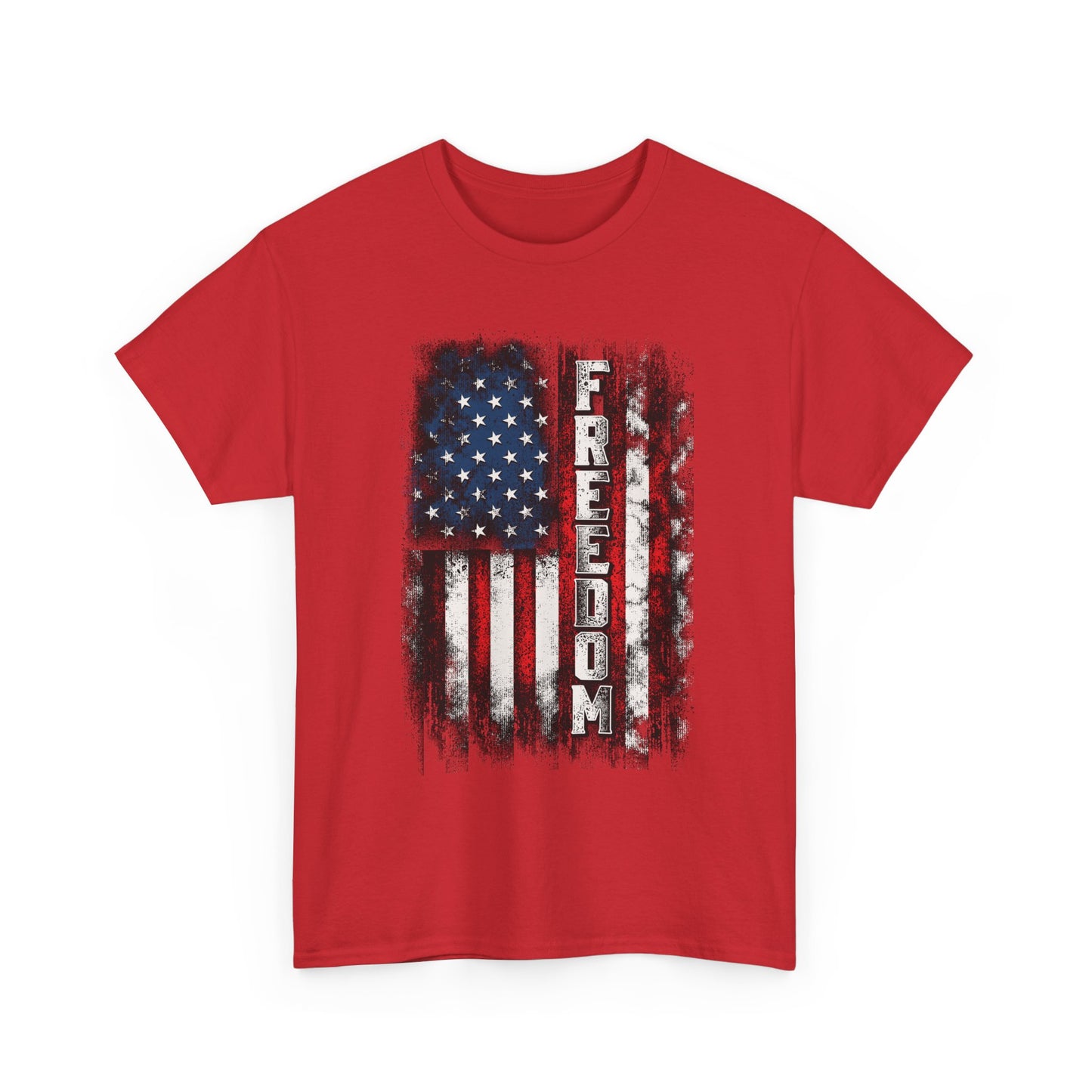 Freedom American Flag T‑Shirt — Distressed Patriotic Tee