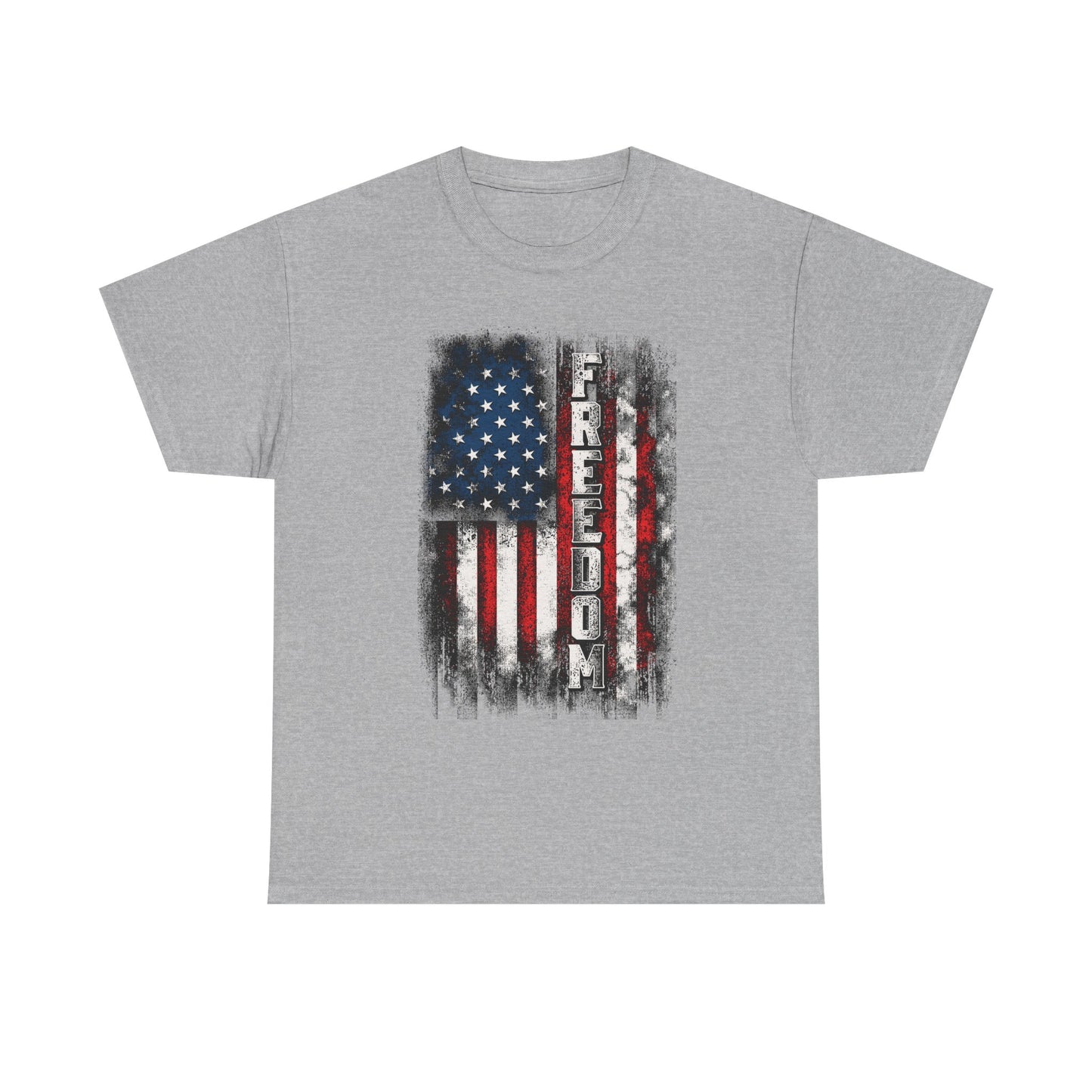 Freedom American Flag T‑Shirt — Distressed Patriotic Tee