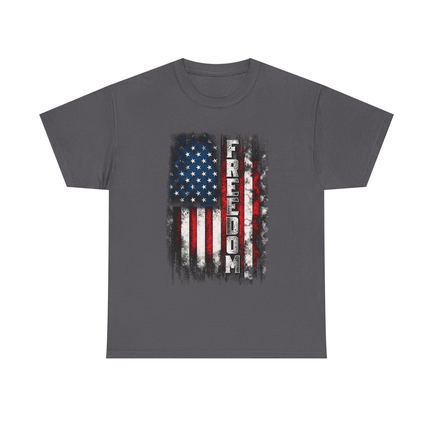 Freedom American Flag T‑Shirt — Distressed Patriotic Tee