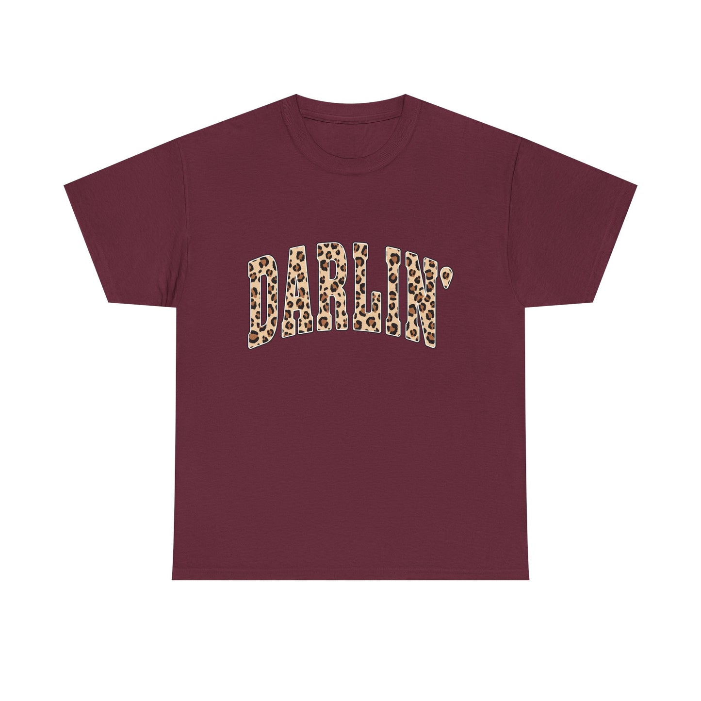 Darlin' Leopard Print Tee — Women's Cute Graphic T-Shirt