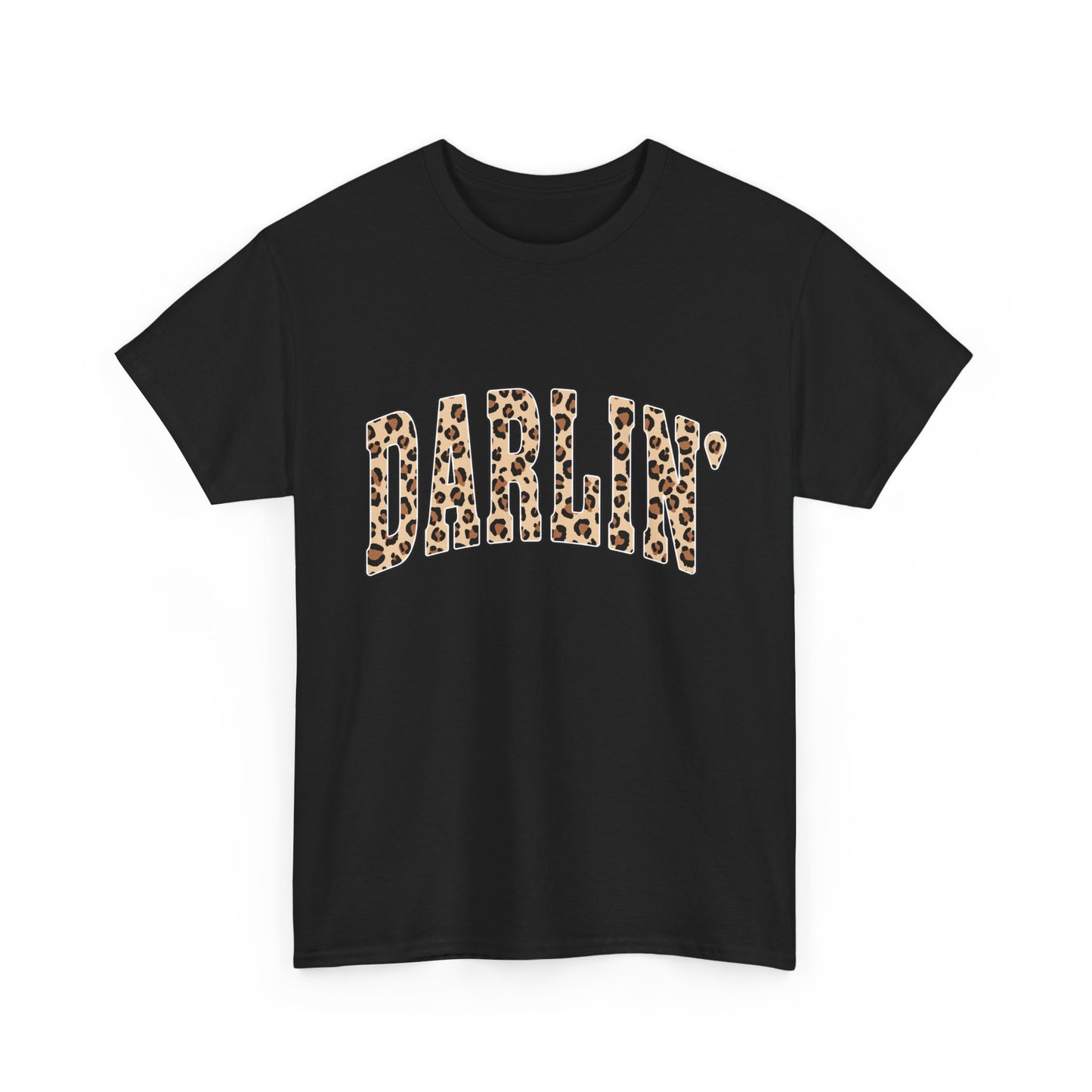 Darlin' Leopard Print Tee — Women's Cute Graphic T-Shirt