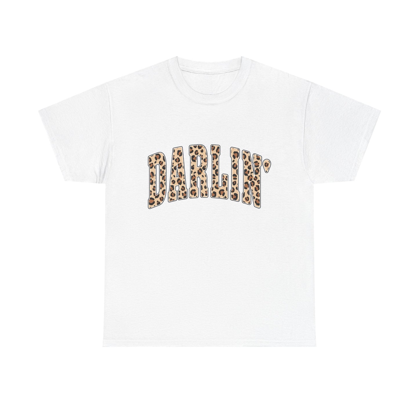 Darlin' Leopard Print Tee — Women's Cute Graphic T-Shirt