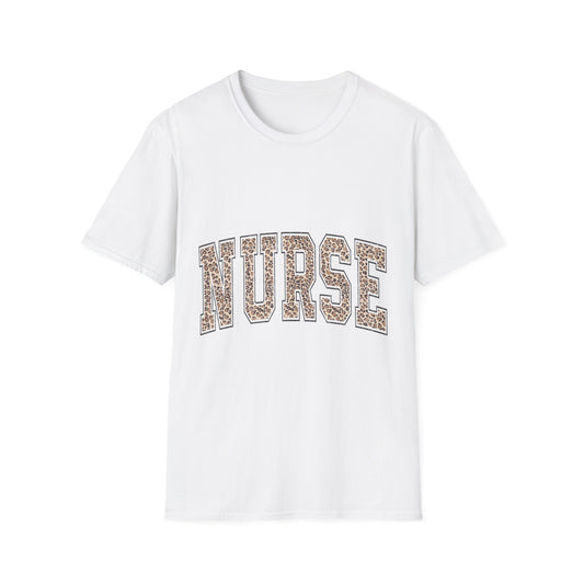 Nurse Leopard Print T‑Shirt — Casual Graphic Tee for Nurses
