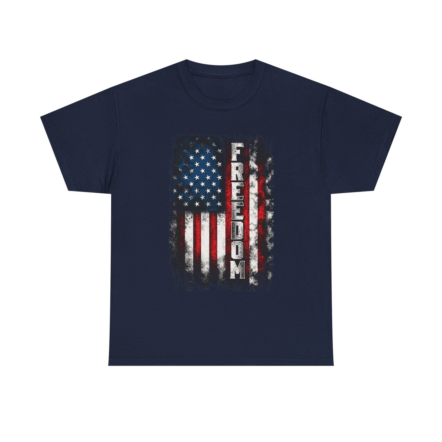Freedom American Flag T‑Shirt — Distressed Patriotic Tee