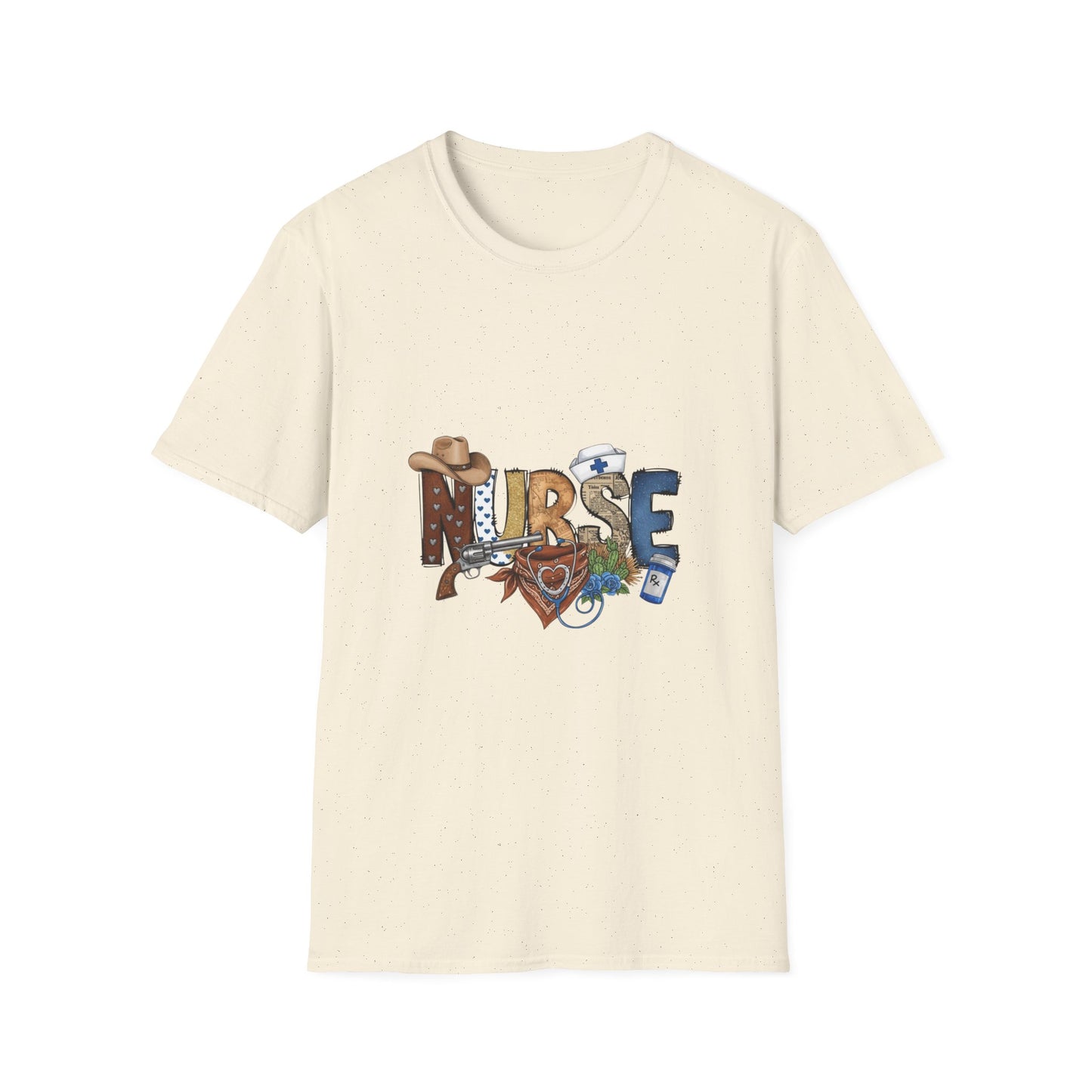 Nurse Western Graphic T-Shirt — Cowboy Hat & Stethoscope Design
