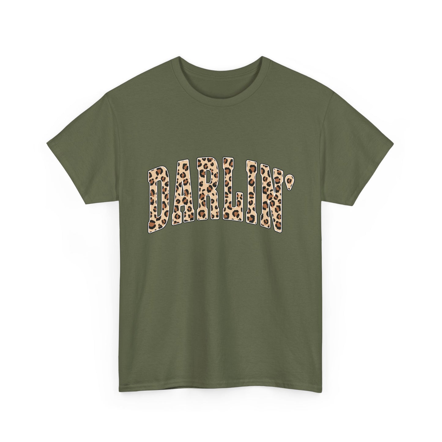 Darlin' Leopard Print Tee — Women's Cute Graphic T-Shirt
