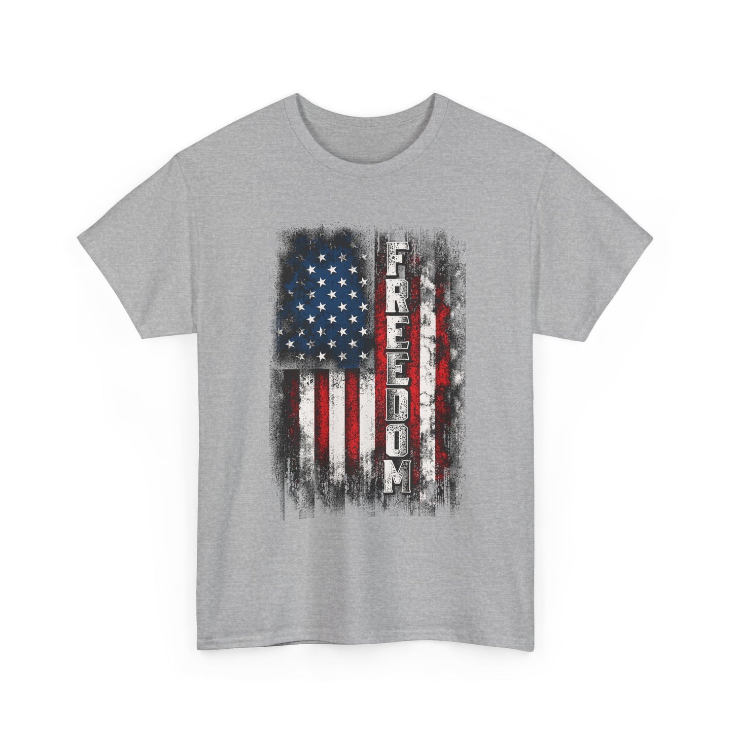 Freedom American Flag T‑Shirt — Distressed Patriotic Tee