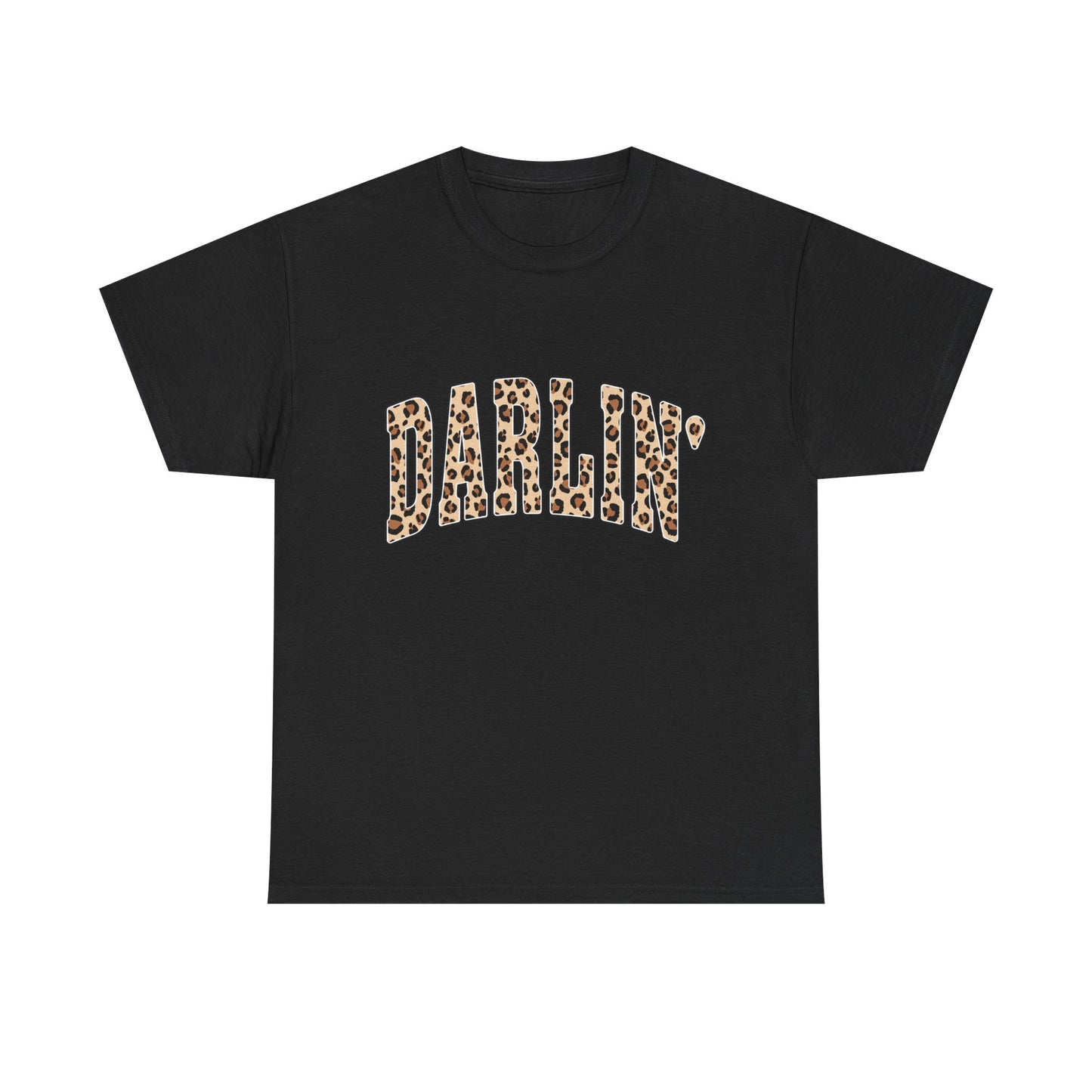 Darlin' Leopard Print Tee — Women's Cute Graphic T-Shirt