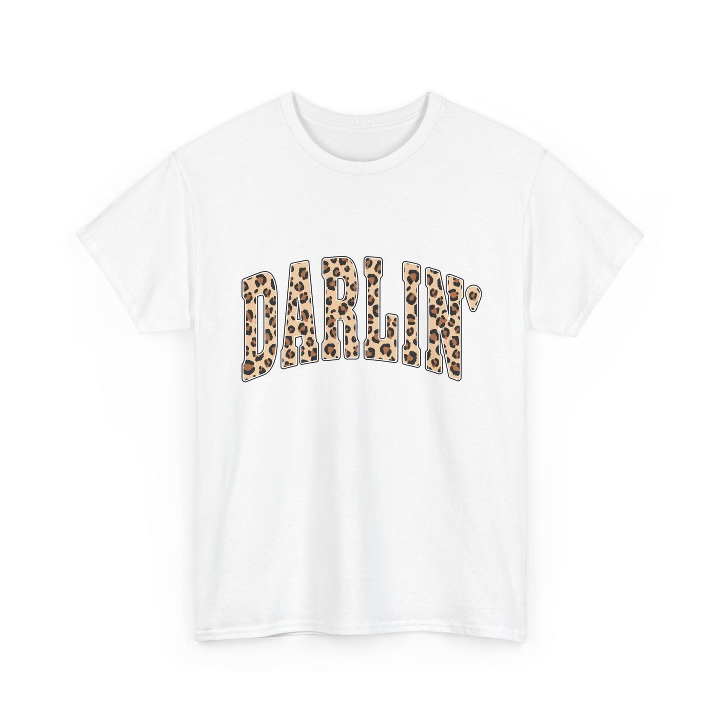 Darlin' Leopard Print Tee — Women's Cute Graphic T-Shirt