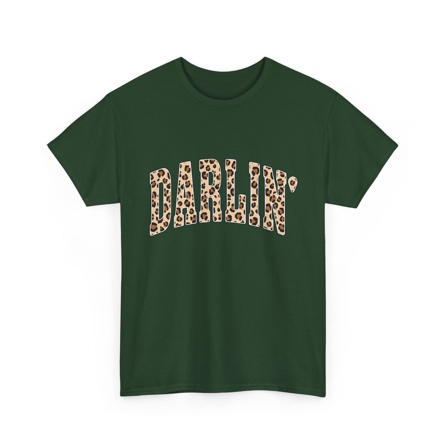 Darlin' Leopard Print Tee — Women's Cute Graphic T-Shirt