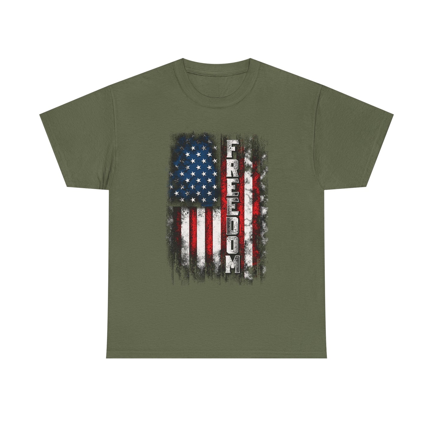 Freedom American Flag T‑Shirt — Distressed Patriotic Tee
