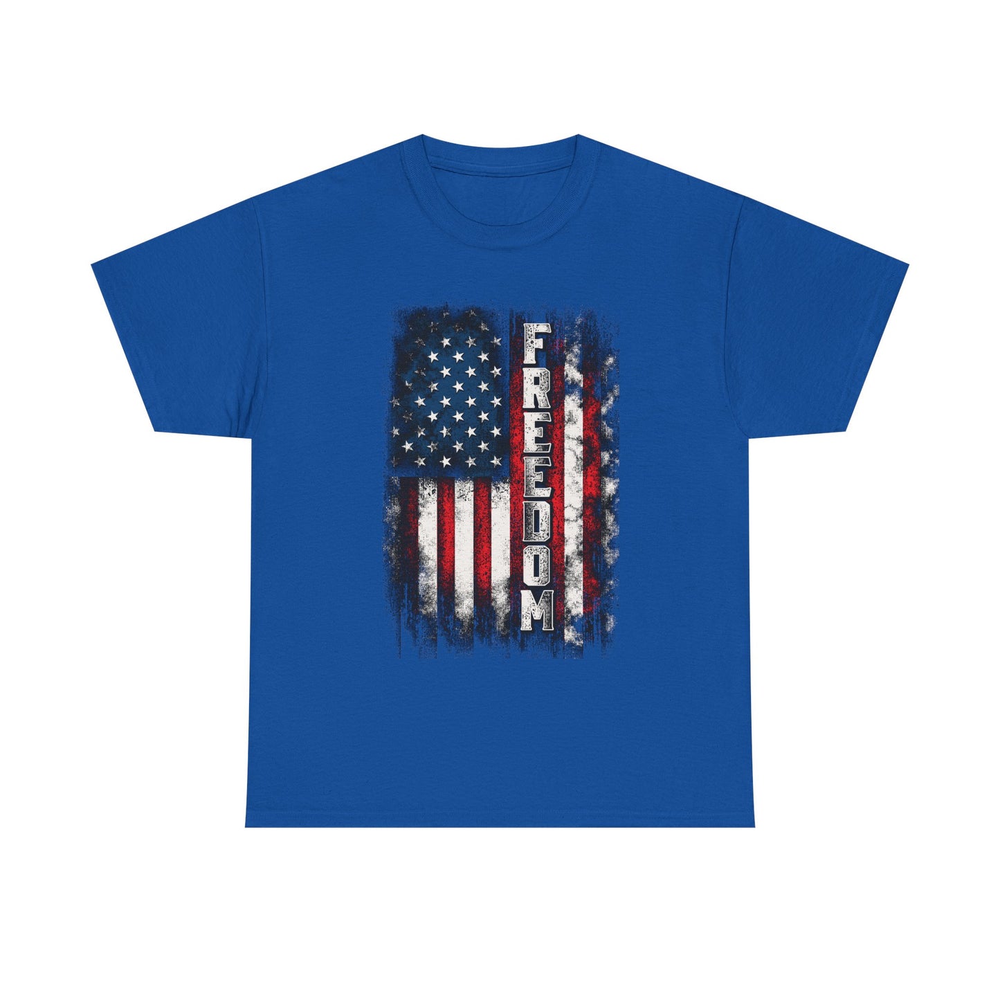 Freedom American Flag T‑Shirt — Distressed Patriotic Tee