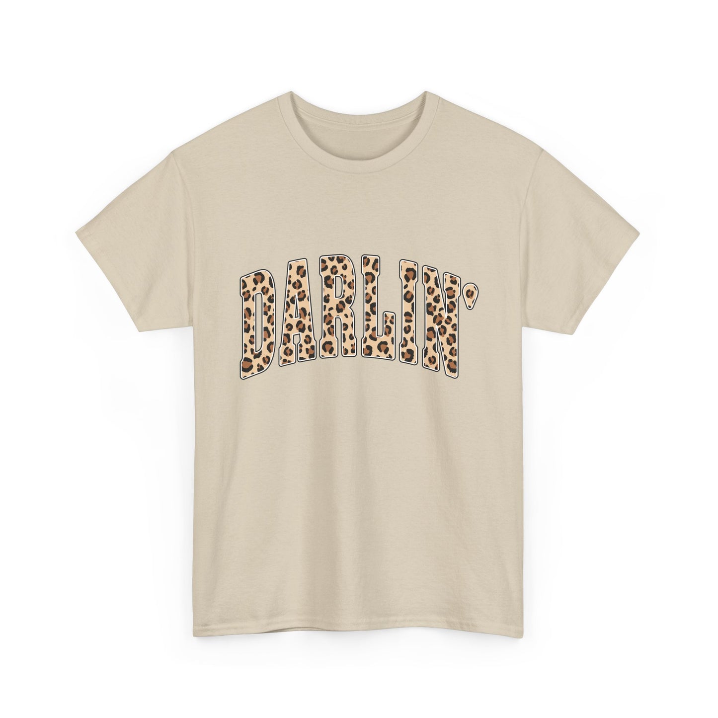 Darlin' Leopard Print Tee — Women's Cute Graphic T-Shirt