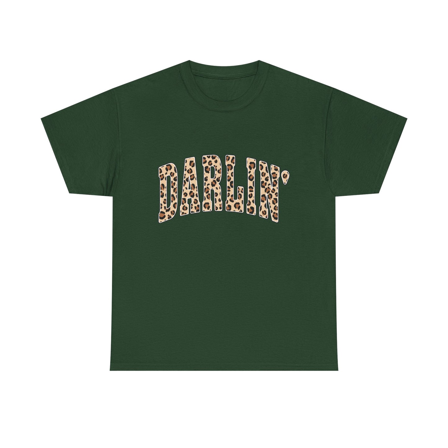 Darlin' Leopard Print Tee — Women's Cute Graphic T-Shirt