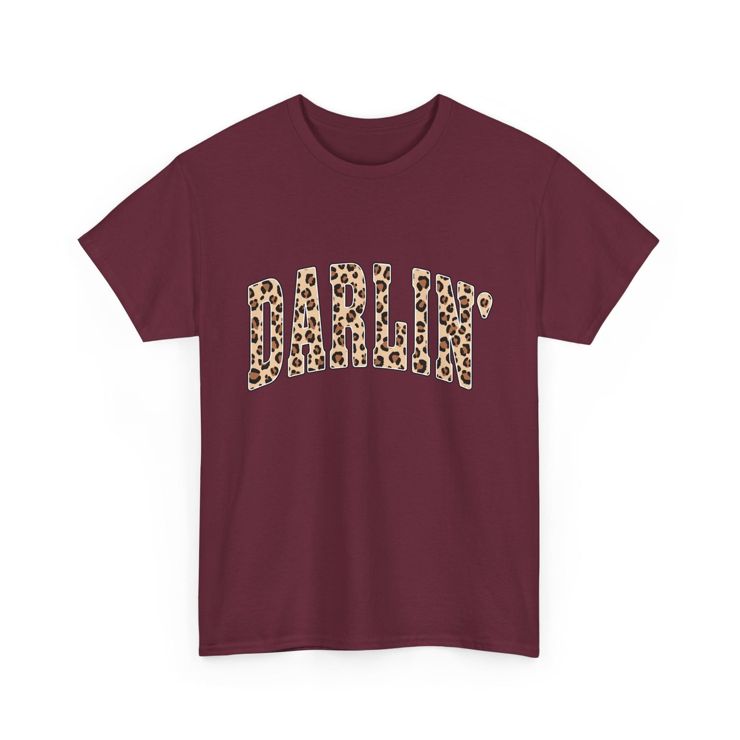 Darlin' Leopard Print Tee — Women's Cute Graphic T-Shirt