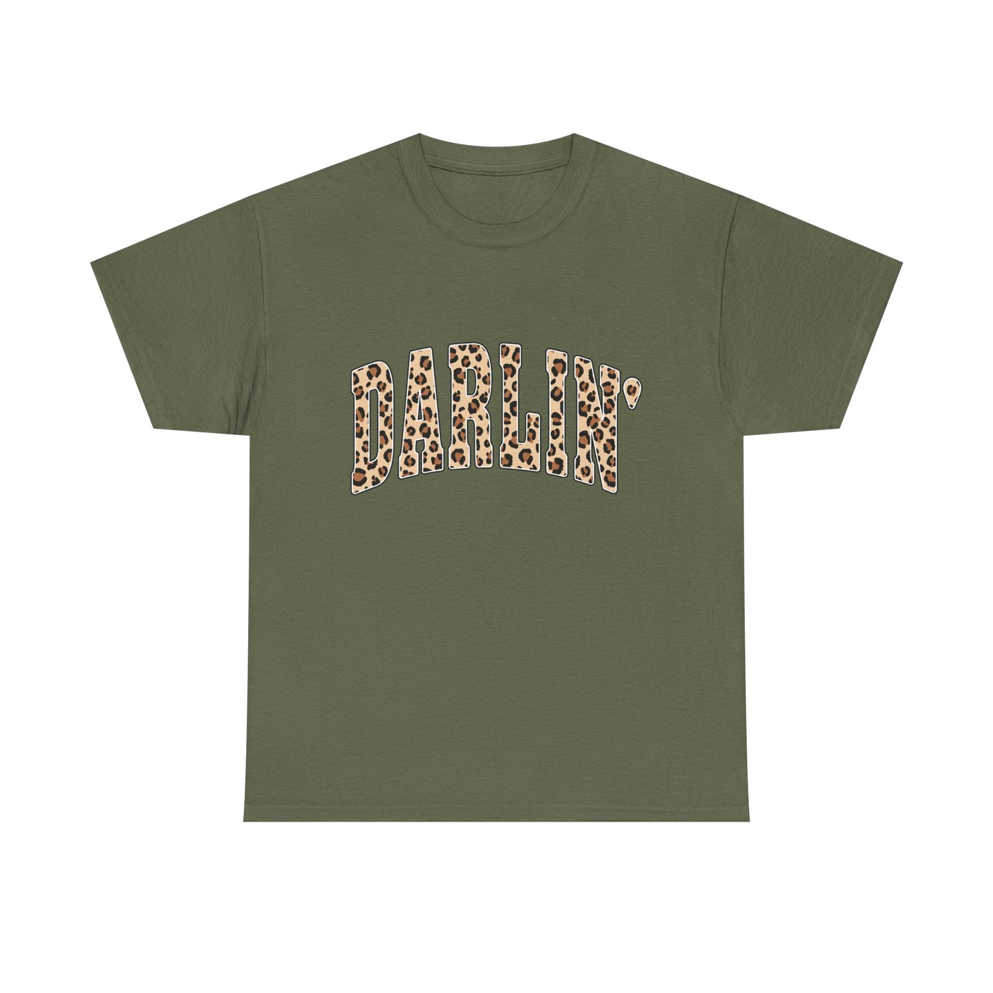 Darlin' Leopard Print Tee — Women's Cute Graphic T-Shirt