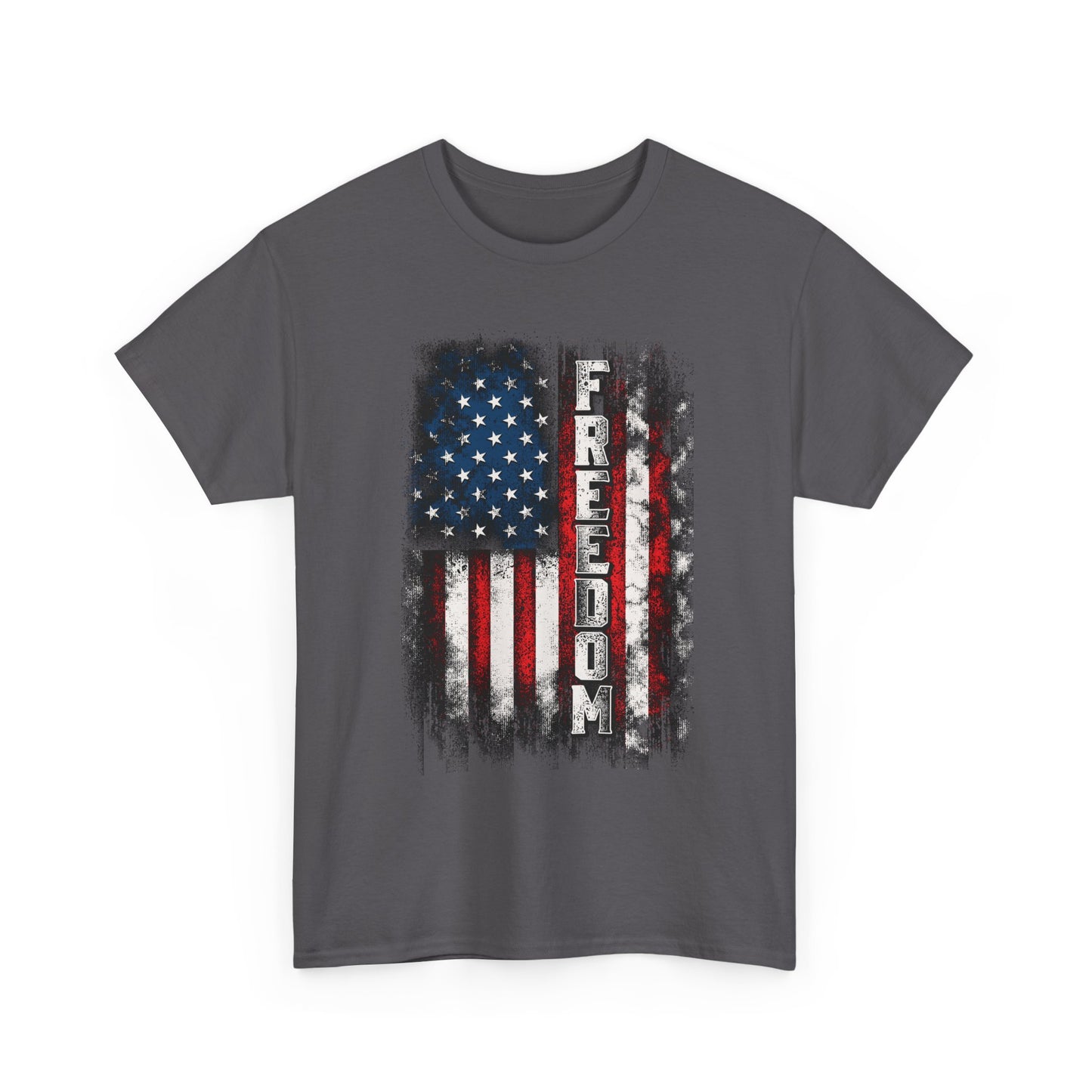 Freedom American Flag T‑Shirt — Distressed Patriotic Tee