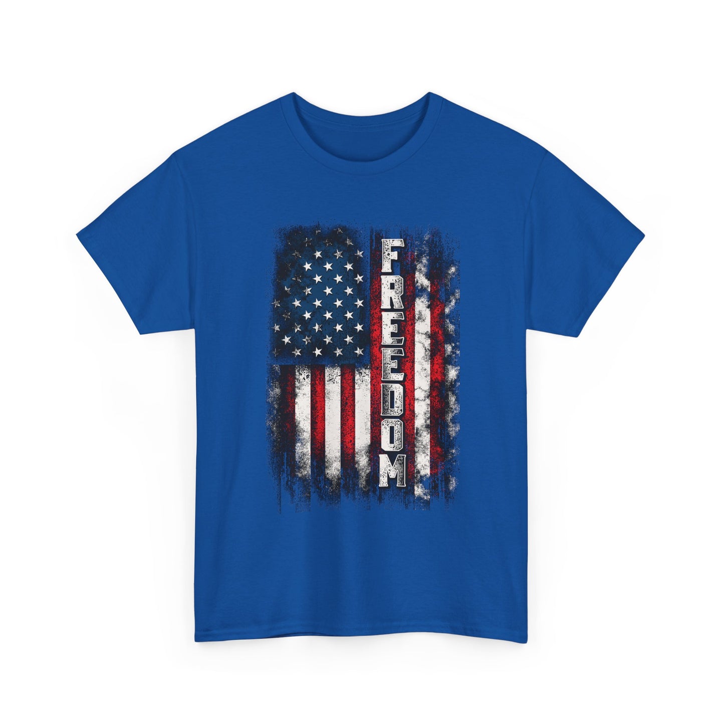 Freedom American Flag T‑Shirt — Distressed Patriotic Tee