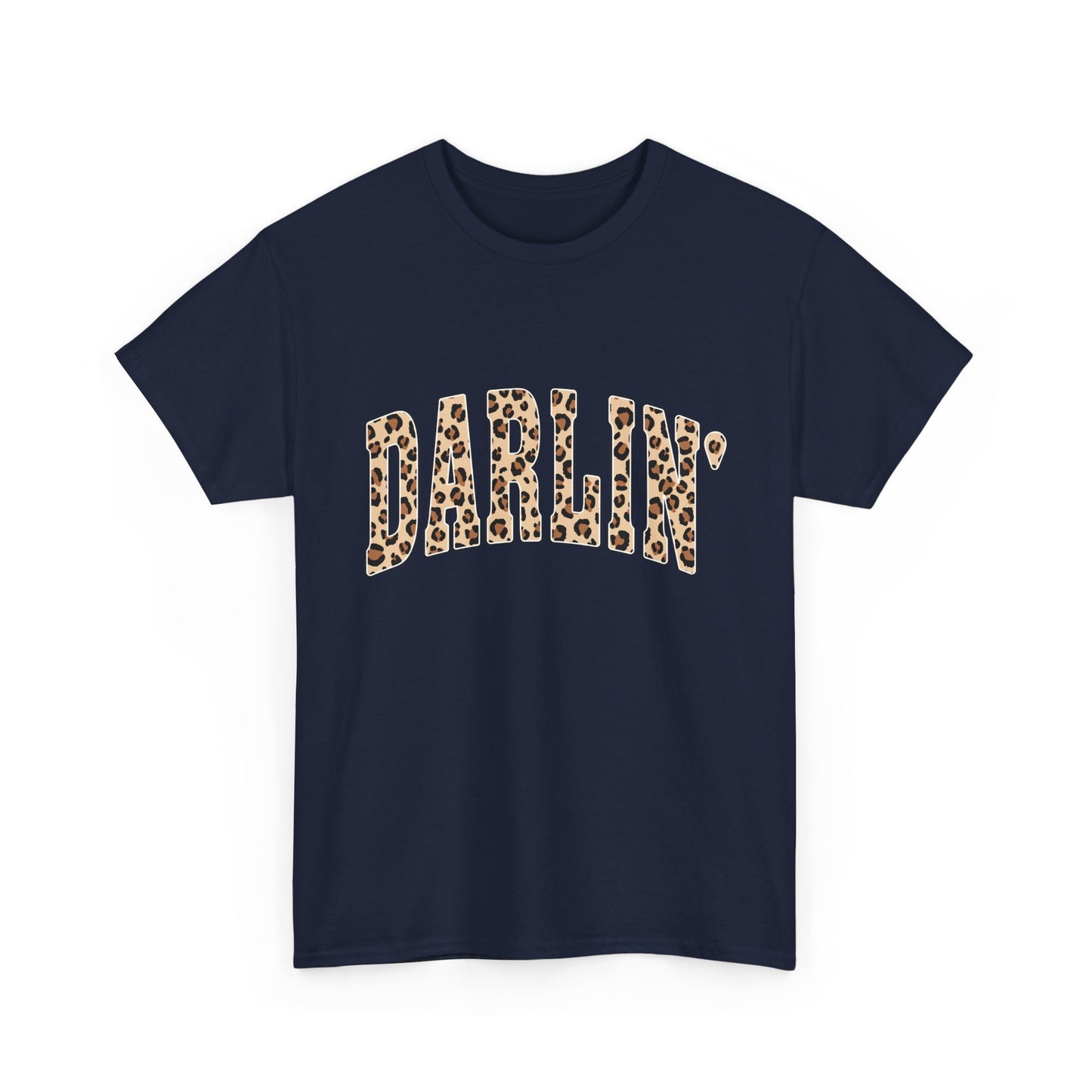 Darlin' Leopard Print Tee — Women's Cute Graphic T-Shirt